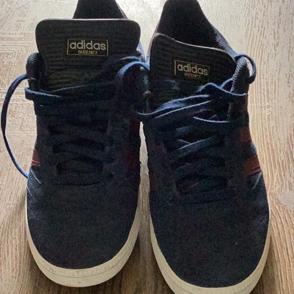 Adidas Busenitz dark blue suede sneakers